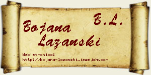 Bojana Lazanski vizit kartica